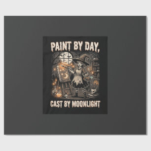 Papier Cadeau Artiste de Halloween Sorcière Magie