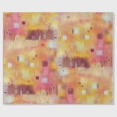 Papier Cadeau Artiste Jaune Abstrait moderne (Plat)