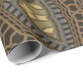 Papier Cadeau Artiste motif ethnique (Coin rond)