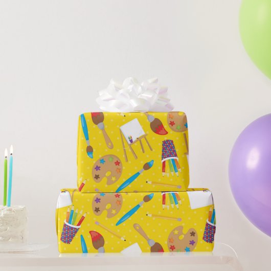 Papier Cadeau Artistes à thème peinture partie emballage papier (Cadeaux de fête)