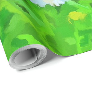 Papier Cadeau Artistic Bright and Colorful Pop Art Daisies v1 z