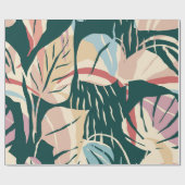 Papier Cadeau Artistic seamless pattern with abstract leaves. Mo (Plat)