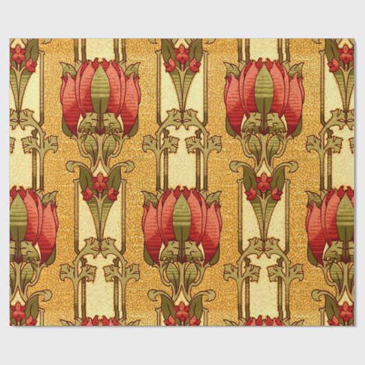 Papier Cadeau Arts & Artisanat, Artiste ou Fleurs de style Missi (Plat)