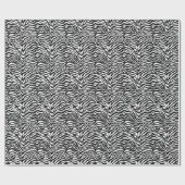 Papier Cadeau Artsy Black White Funky Zebra Imprimer Motif (Plat)