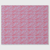 Papier Cadeau Artsy Motif Bleu Rouge Abstrait Vagues colorées (Plat)