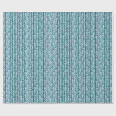 Papier Cadeau Artsy Turquoise Bleu Vert Zigzag Stripes Art (Plat)