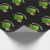 Papier Cadeau Artsychoke Funny Veggie Artichoke Pun Dark BG (Coin)