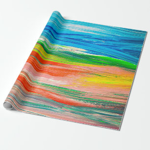 Papier Cadeau artwork Abstrait coloré d'aquarelle