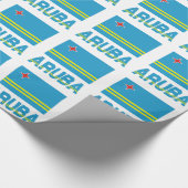 Papier Cadeau Aruba et drapeau d'Aruba (Coin)