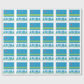 Papier Cadeau Aruba et drapeau d'Aruba (Plat)