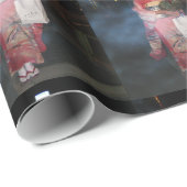 Papier Cadeau Asakusa Geisha Neo Tokyo (Coin rond)