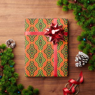Papier Cadeau Asante Kente Colors Design Wrapping Paper
