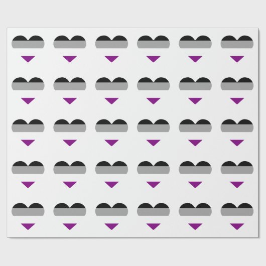 Papier Cadeau Asexual Pride Heart (Plat)