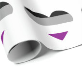 Papier Cadeau Asexual Pride Heart (Coin rond)