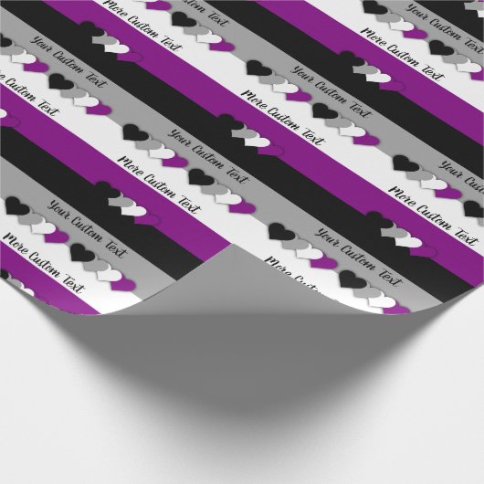 Papier Cadeau Asexuality pride flag with text wrapping paper (Coin)