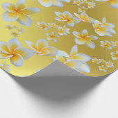 Papier Cadeau asiatique, jaune, blanc, fleur, brillant, or, flor (Coin)