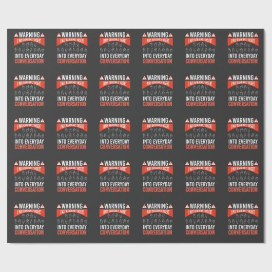 Papier Cadeau ASL American Sign Language Interprète Sourd (Plat)