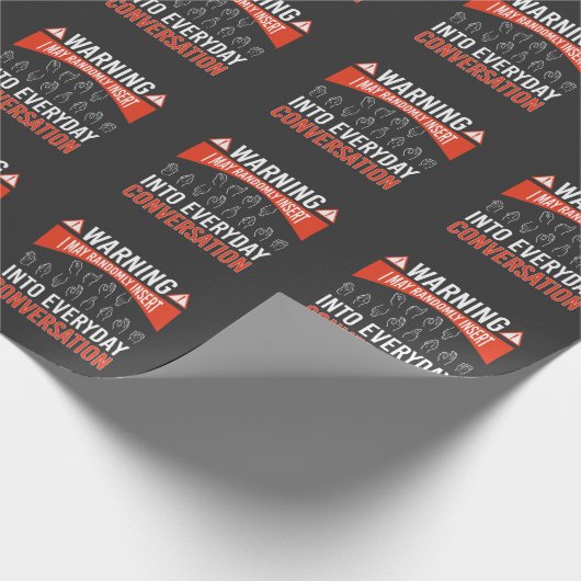 Papier Cadeau ASL American Sign Language Interprète Sourd (Coin)