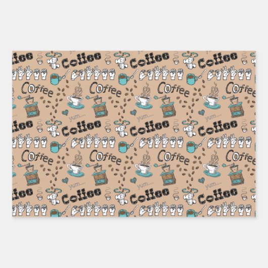 Papier cadeau ASL café et thé (Devant)