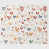 Papier Cadeau ASL "Je t'aime" papier d'emballage, Langue des Sig (Plat)