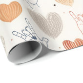 Papier Cadeau ASL "Je t'aime" papier d'emballage, Langue des Sig (Coin rond)