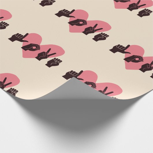 Papier Cadeau ASL Love IV - Saint Valentin (Coin)