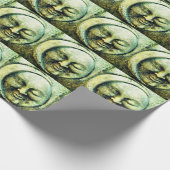 Papier Cadeau Aspect de pierre lune et le croissant de la face d (Coin)