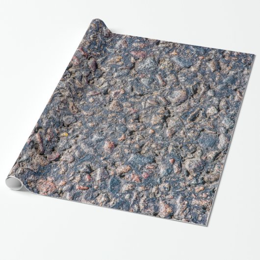 Papier Cadeau Asphalte et texture de galets (Déroulé)