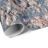 Papier Cadeau Asphalte et texture de galets (Coin rond)
