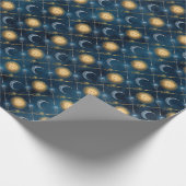 Papier Cadeau Assistant Baguette Céleste Arrière - plan bleu lun (Coin)