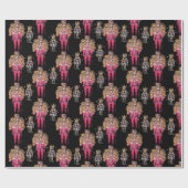 Papier Cadeau Assistant d'origine Nutcracker Soldiers Noir (Plat)