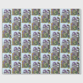 Papier Cadeau Assistant Imaginaire Dragon violet (Plat)