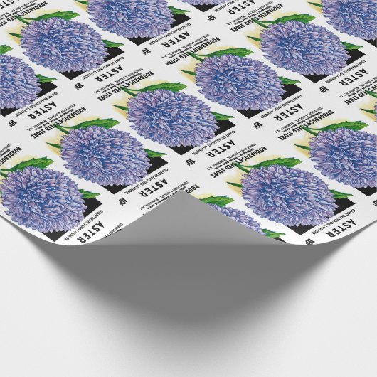 Papier Cadeau Aster Vintage Seed Packet (Coin)