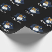 Papier Cadeau Astro-nut Funny Nut Astronaut Pun Dark BG (Coin)