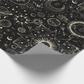 Papier Cadeau Astrologie magique tarot boho céleste (Coin)