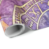 Papier Cadeau Astrologie temps colorée Abstraite (Coin rond)