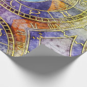 Papier Cadeau Astrologie temps colorée Abstraite (Coin)
