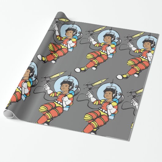 Papier Cadeau Astronaut fille (Déroulé)