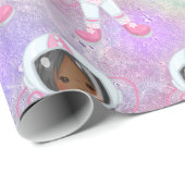 Papier Cadeau Astronaute (Coin rond)