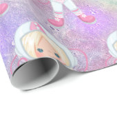 Papier Cadeau Astronaute (Coin rond)