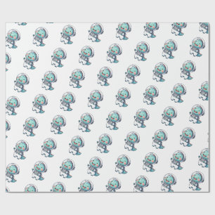 Papier Cadeau Astronaute Bébé Dinosaure
