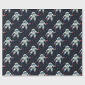 Papier Cadeau Astronaute de l'espace  (Plat)