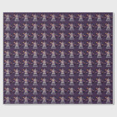 Papier Cadeau Astronaute Furet Mignon dans l'Espace (Plat)