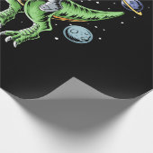 Papier Cadeau Astronaute - T-Rex Dinosaur Astro T-Rex Space (Coin)