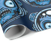 Papier Cadeau Astronaute zombie (Coin rond)