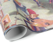 Papier Cadeau Atelier de Santa (Coin rond)