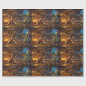 Papier Cadeau Atelier Père Noël (Plat)