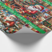 Papier Cadeau Atelier père Noël : Où chaque jouet raconte une hi (Coin)