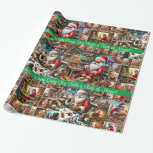 Papier Cadeau Atelier père Noël : Où chaque jouet raconte une hi