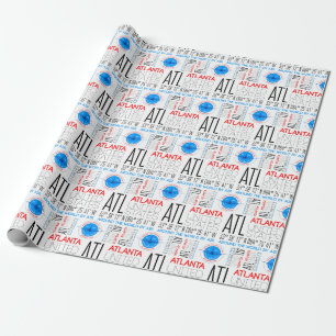 Papier Cadeau ATL, Atlanta Travel The World Par Air Motif